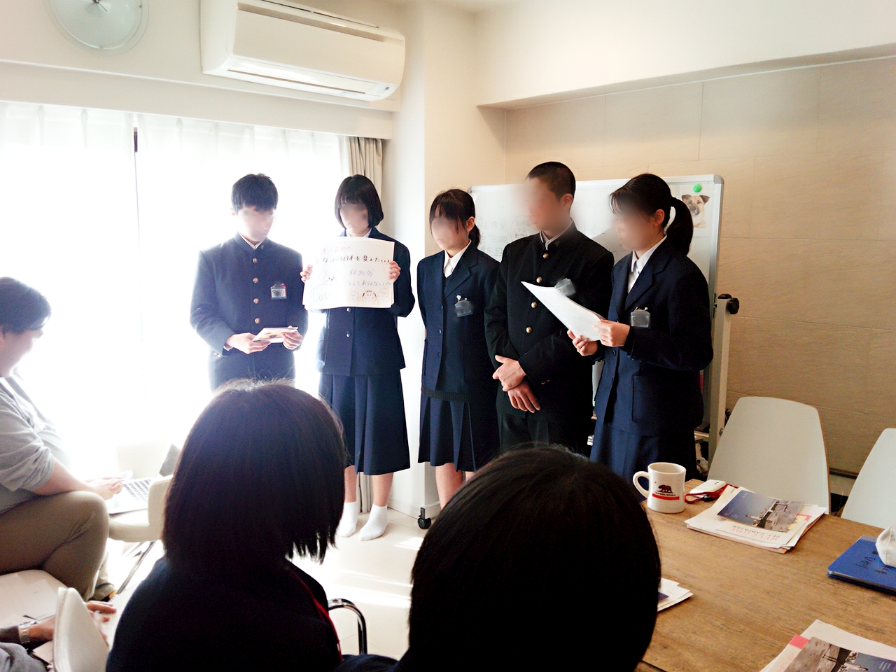 上尾市立東中学校の皆さんとディスカッションを行いました。 クリステル・ヴィ・アンサンブル