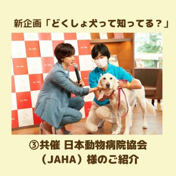 【どくしょ犬って知ってる？】③共催 日本動物病院協会（JAHA）様のご紹介